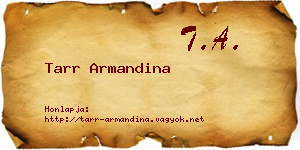 Tarr Armandina névjegykártya